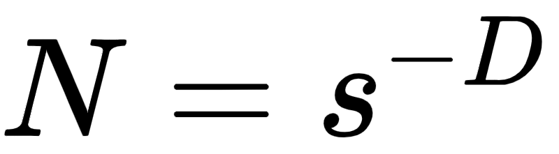 N equals s to the negative D